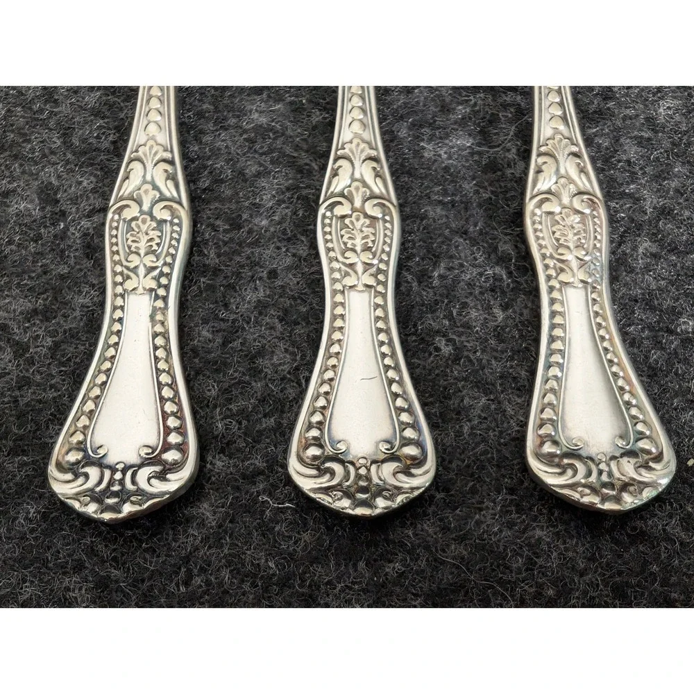 Forbes Silver Co Clovis Silverplate Cocktail Forks Vintage Floral 6 In Set of 3